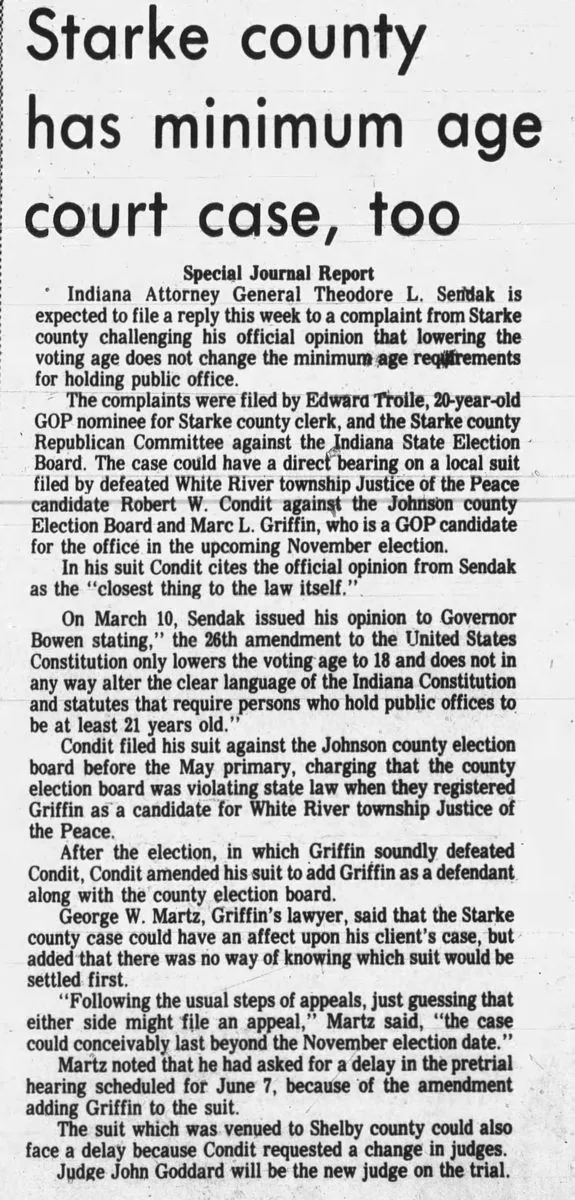 Newspaper clipping headlined &ldquo;Special Journal Report&rdquo;